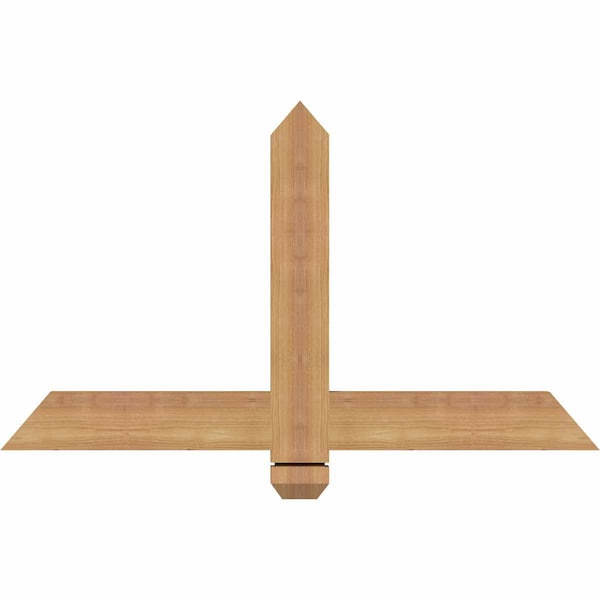 Ekena Millwork Eugene Smooth Timber Gable Bracket, Western Red Cedar, 36"W x 21"H x 1 1/2"D x 3 1/2"F, 14/12 Pitch GBW036X21X0204EUG00SWR - main